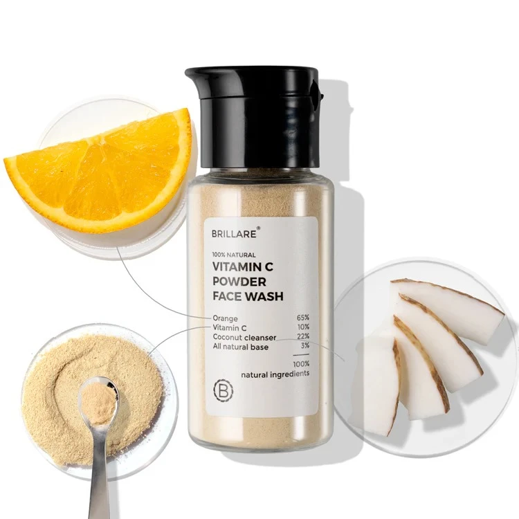 Brillare Vitamin C Powder Face Wash for Bright & Glowing Skin – 15g